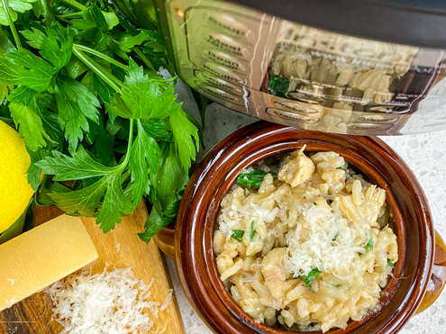 Lemon Parsley Chicken Risotto Closeup